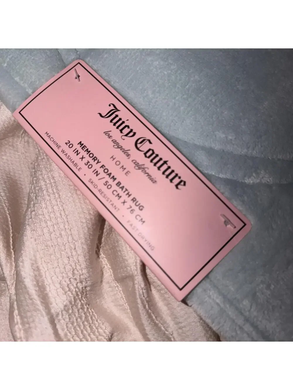 Juicy Couture Memory Foam Bath Mat teal